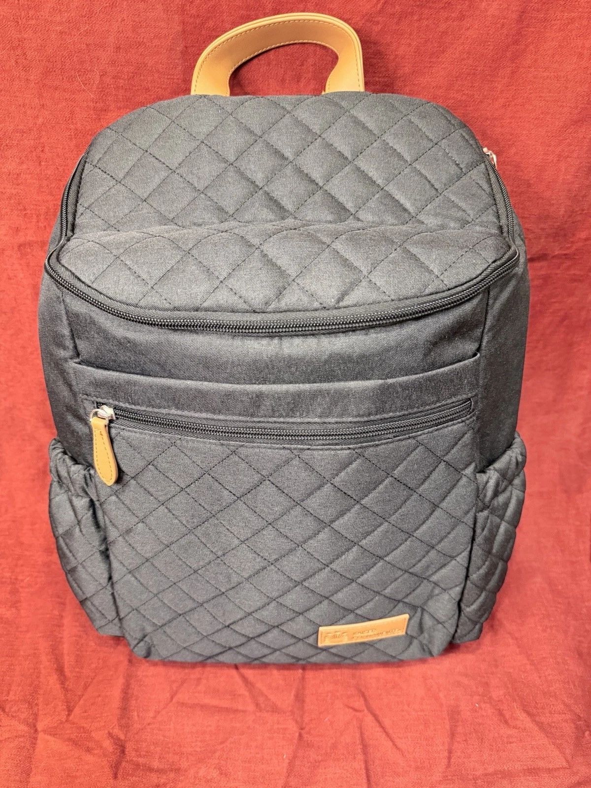 Kaiser Permanente Multifunction Black Diaper Bag Baby Backpack with Changing Pad