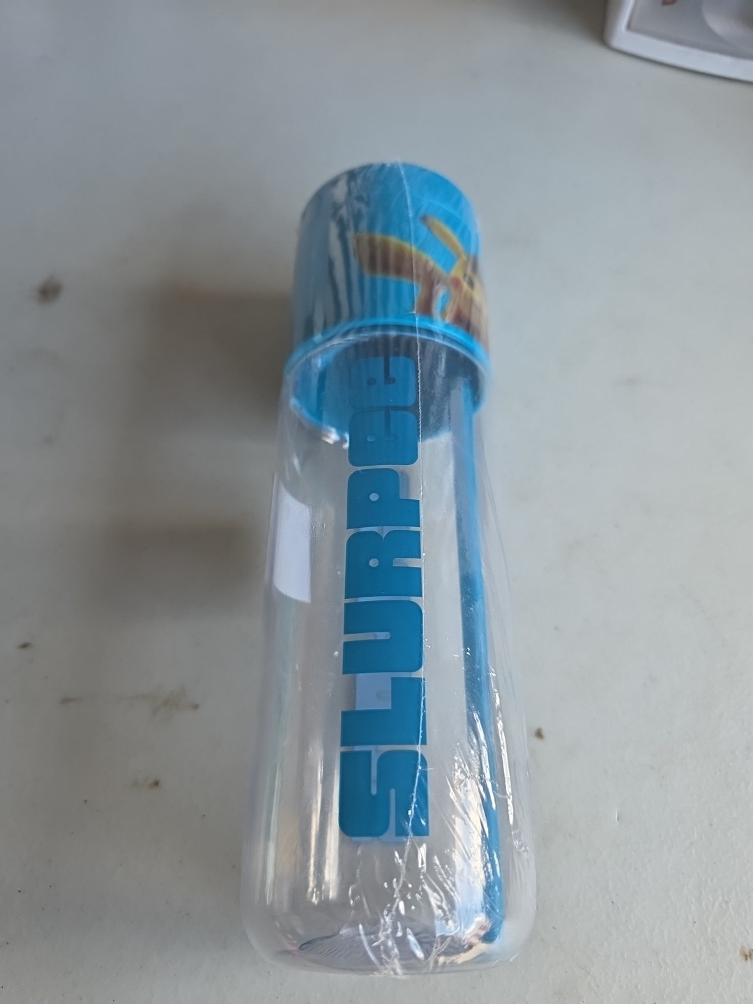 Detective Pikachu Pokemon 7-11 Psyduck Slurpee Cup Tumbler W Straw Neon Blue NEW