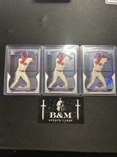 Justin Crawford 1st 2023 Bowman Chrome #BCP-3 Mojo Refractor +2 chrome base