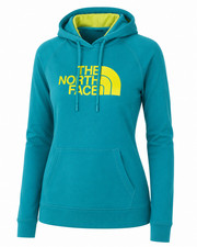 The North Face Women  s Small Blue Pullover Hoodie Fleece Sweatshirt Logo Outdoor
