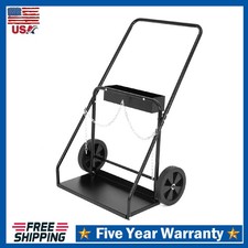Dual Oxygen Cylinder Cart, Heavy Duty Welding Cylinder Cart Carbon Steel Rolling