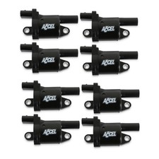 Accel 140080-8 Ignition Coils Black Round Black 8-pack Gen V Gm Coils 14 Lt