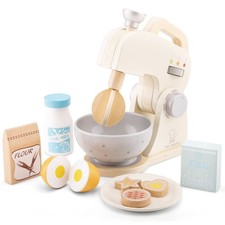 Wooden Mixer Set Pretend Play Toy for Cooking Simulation Educational Toys and...