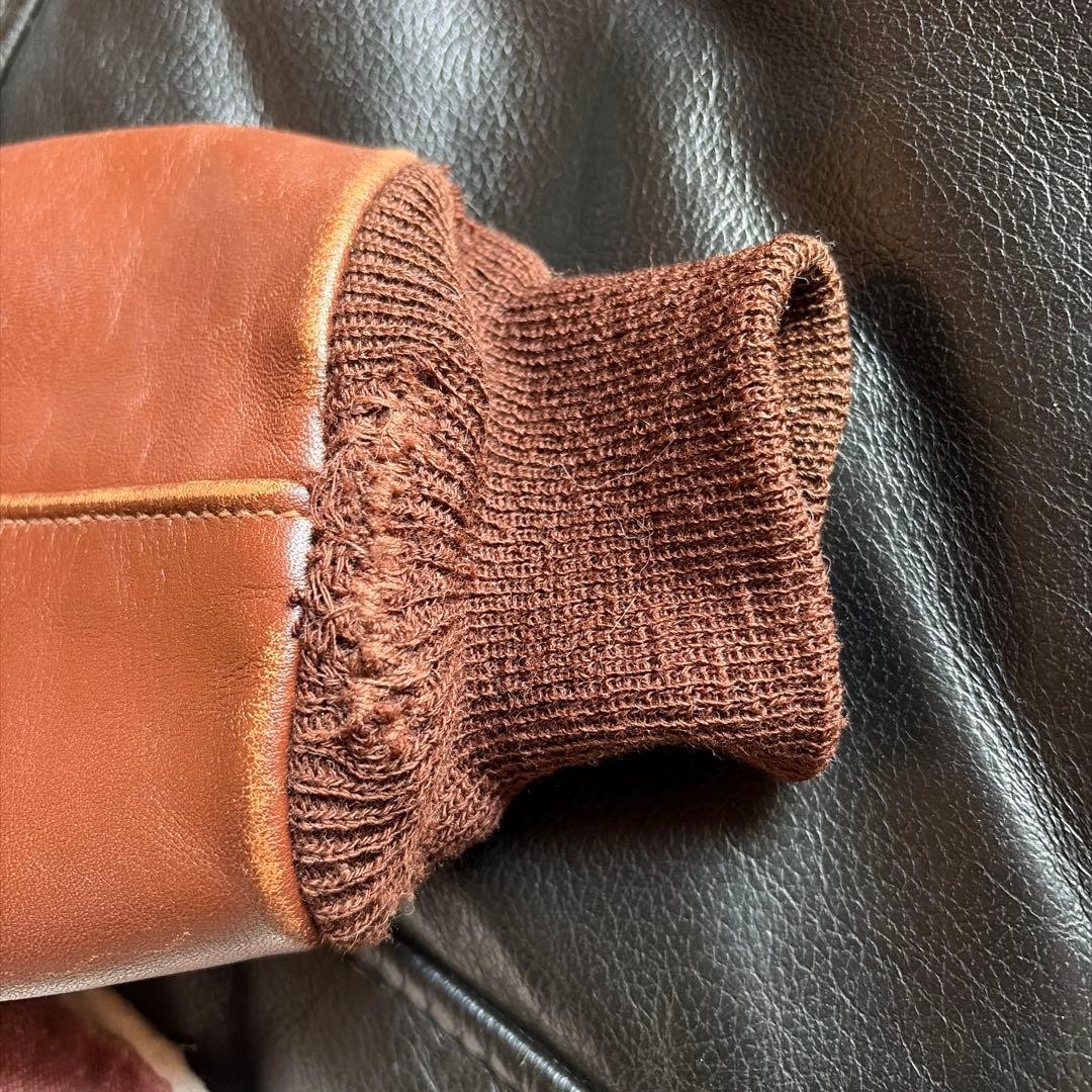 Buzz Rickson's A-2 Flight Jacket Brown Leather Si… - image 5