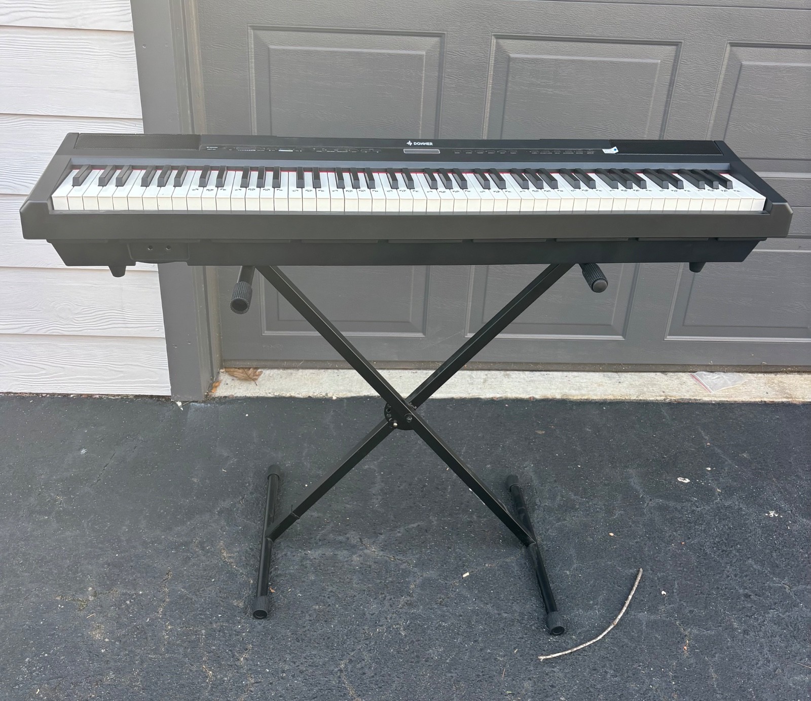 Donner DEP-20 Lite Digital Piano Keyboard With Stand Sustain Pedal Online Lesson