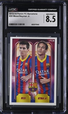 2013-14 Panini FC Barcelona Messi / Neymar Jr #28 CGC 8,5
