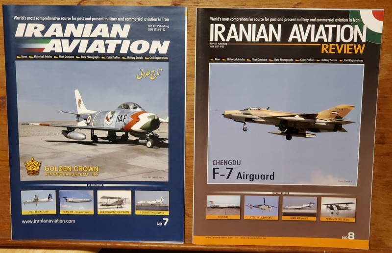 Iranian Aviation Review magazines issues 7 & 8, like new condition