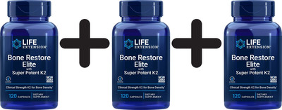 3 x Life Extension Bone Restore Elite with Super Potenet K2 - (361,08 EUR/kg)
