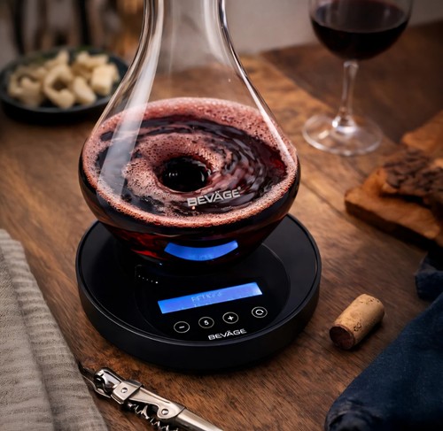 NIB Award Winning Bevage Pro Electronic GlassDecanter OSR & WAG Technology USB - 第 4/12 張圖片