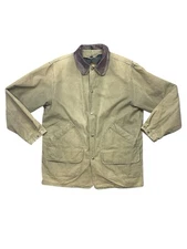 Vintage Woolrich Chore Barn Jacket Aztec Blanket Lined Sz Large Wool Canvas 