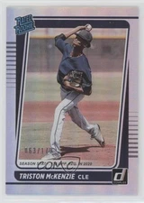 2021 Donruss Rated Rookies Season Stat Line /179 Triston McKenzie #50 Rookie RC