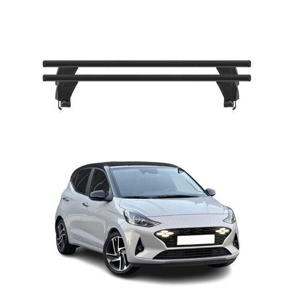 Menabo DachträGer GrundträGer FüR Hyundai I10 III 2023-2026 FL Alu Schwarz 2Tlg-image