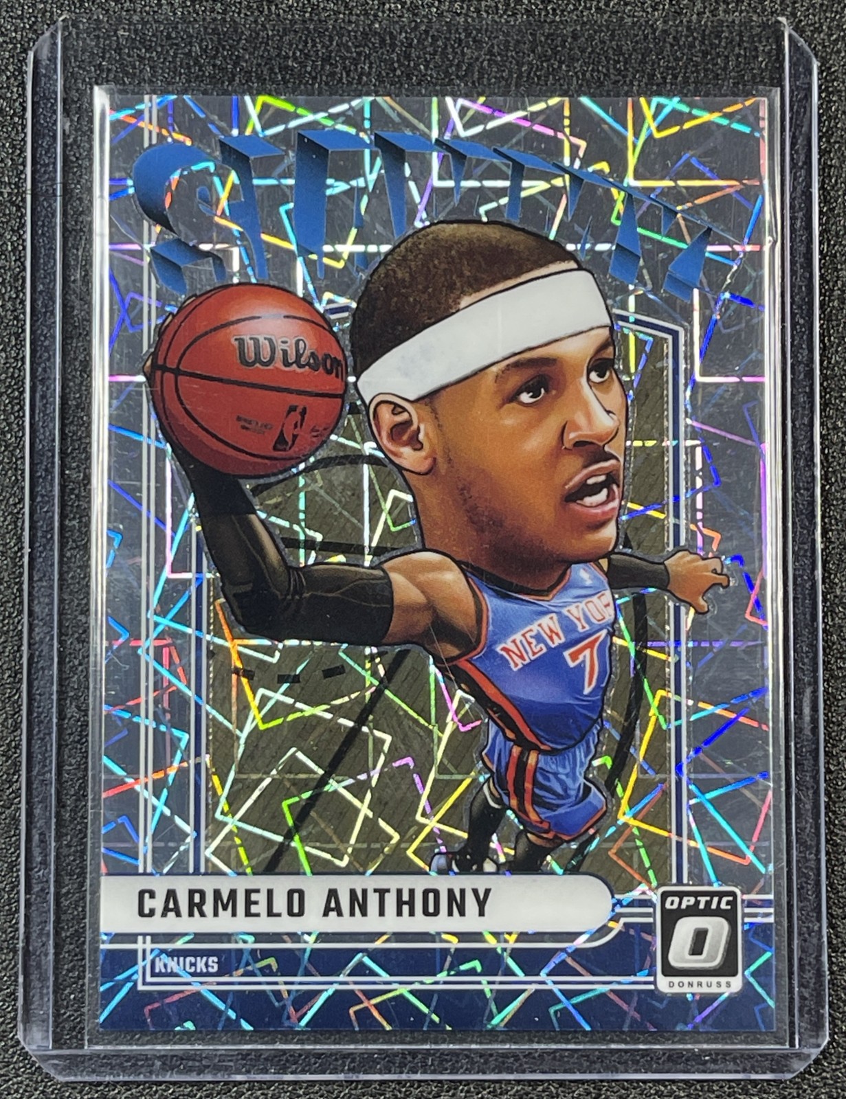 CARMELO ANTHONY 2024-25 PANINI DONRUSS OPTIC #29 SLAMMY! PRIZM SP KNICKS