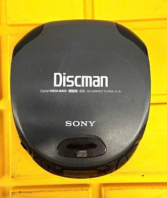 Sony Discman D-151 Digital MEGA BASS Portable CD Player Black Headphone Jack