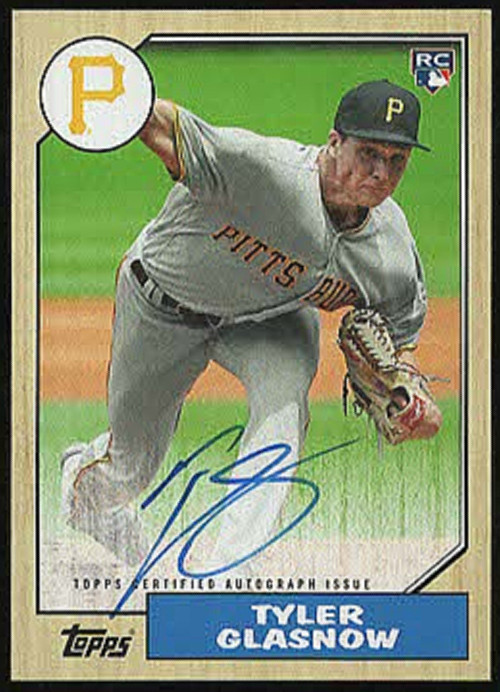 Tyler Glasnow #1987A-TG 2017 Topps 1987 Topps Baseball 30th Anniversary Rookie & All-Star Autographs