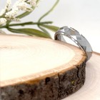 6mm Silver Tungsten Christmas Gifts Women Band polished Edge Faceted Design Ring — photo 4