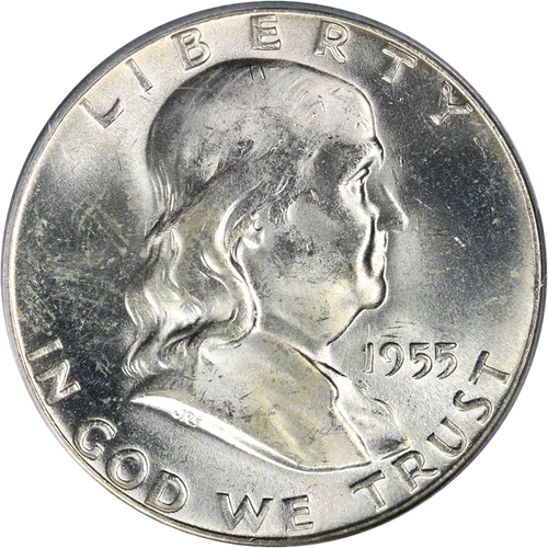 1955-P Franklin Half Dollar PCGS MS64 FBL Nice Eye Appeal Nice Strike