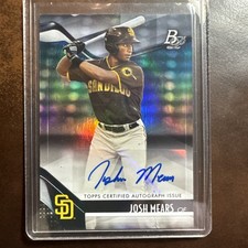 2021 Bowman Platinum Josh Mears Top Prospects Auto #TOP-8 Padres