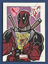Rittenhouse Marvel SketchaFEX Sketch Card Benjamin Glendenning 1/1 Deadpool