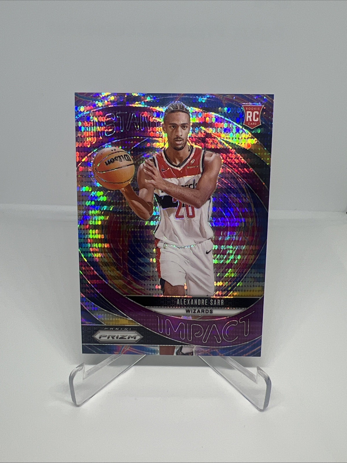 2024-25 Prizm Alexandre Sarr Purple Pulsar Instant Impact RC #1 Washington /35