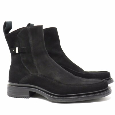 Stunning Cesare Paciotti (Italy) Black Leather & Suede Boots Cesare Paciotti Black Snake Leather & Suede Stiletto Heel  main image 3