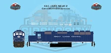 Great Lakes Central SD40-2 329 HO 1:87 Scale Decals