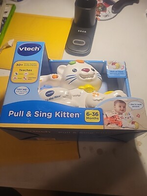 VTech Pull And Sing Kitten 30 Educational Songs Teaches Ages 6-36 Months