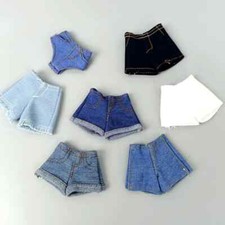 Fashion Denim Jeans Bottoms Shorts For 11.5" 1/6 Girl Doll Clothes For Blyth