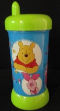 NEW Disney Store Green and Blue Winnie the Pooh Sippy Cup Piglet
