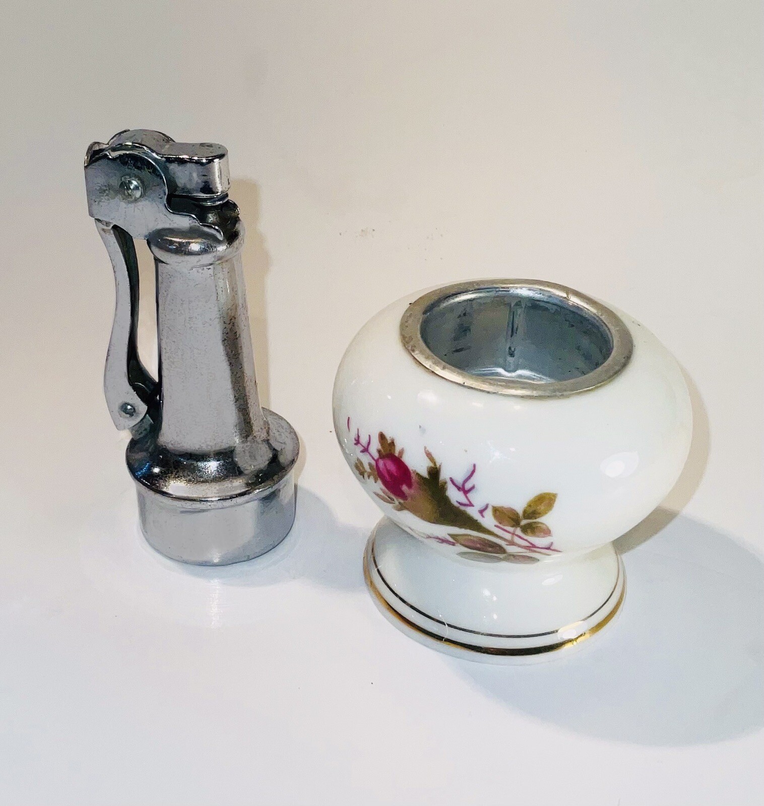 Hand Painted porcelain Vintage Table Top Lighter eBay