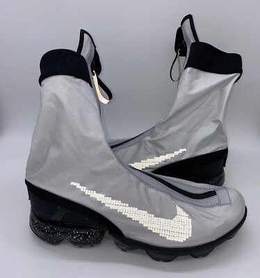 Nike Air VaporMax Flyknit Gator ISPA Size 9 Black Silver AR8557