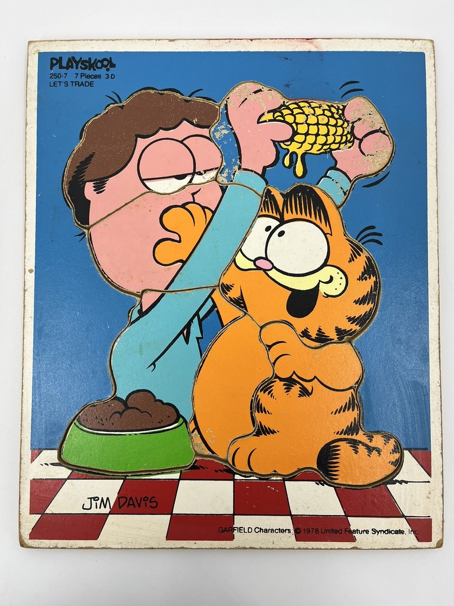 Lot De 9 Assiettes En Carton Garfield Vintage 1978 - Pour Fête D'anniversaire