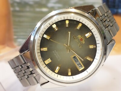 Vintage Orient Automatic Aurora Gold Sunburst Dial Japan Men's