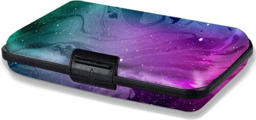 Mini RFID Blocking Aluminum Wallet, Slim Metal Hard Case Travel Credit Card Hold