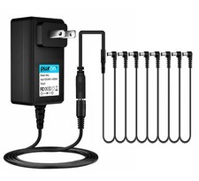 8 Way Daisy Chain Cable Cord 12V 2A AC Adapter Charger For Guitar Effect Pedal