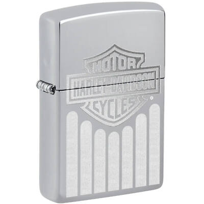 Zippo Windproof Lighter Harley Davidson Emblem Attached Brushed