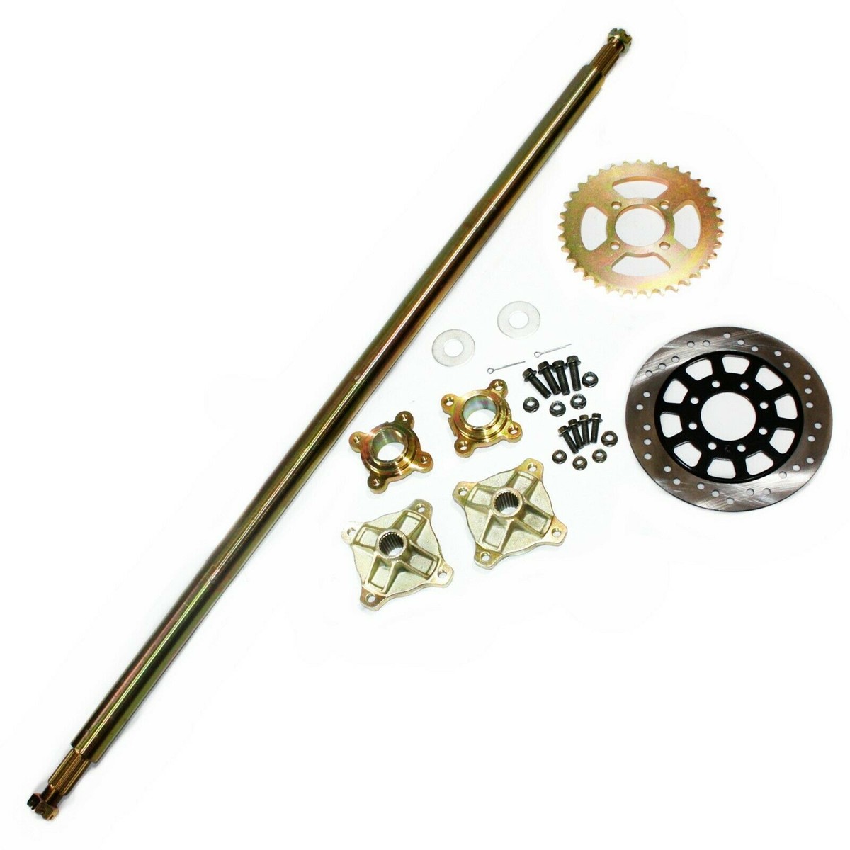 1140mm 35mm Rear Axle Assembly Sprocket Rotor 150 250cc Quad Dirt