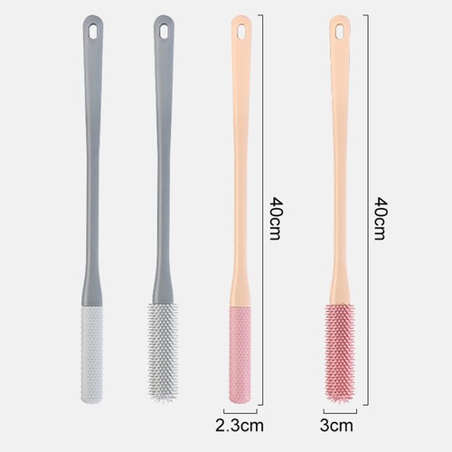Toe Gap Cleaning Brush 15.7" Foot Scrubber Silicone Shower Long Handle Brush - Bild 12 von 30