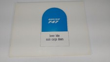 VERY RARE BOEING 747 JUMBO JET LOWER LOBE MAIN CARGO DOORS MAINTENANCE BOOKLET