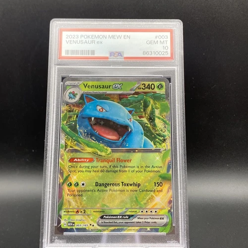 PSA 10 GEM MINT Venusaur ex Pokémon MEW EN 003/165
