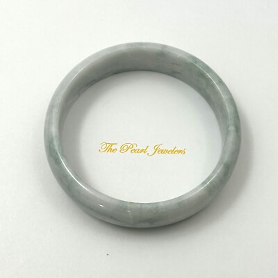 Genuine A Grade Celadon White Jadeite Bangle Bracelet TPJ