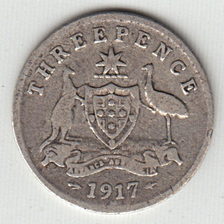 1917 AUSTRALIA GEORGE V THREEPENCE 3 PENCE, .925 SILVER KM# 24 | eBay