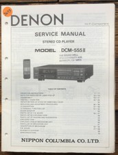 Denon DCM-555 II CD Player Service Manual Original