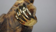 Vintage Sterling Silver 925 Ring Graduated Gold Vermeil Waves Ripples Size 8