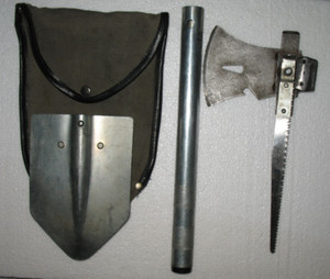 RARE Vintage-USSR-Soviet-Russian Survival Travel Set Hatchet/Saw/Shovel