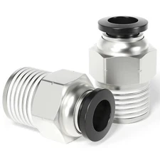 Male Straight 3/8 Inch Tube OD x 1/4 Inch NPT Thread Push to Connect Fittings...