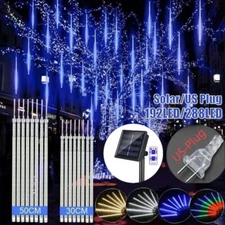 LED Meteor Shower Lights Waterproof Falling Rain Icicle Outdoor Christmas Decor