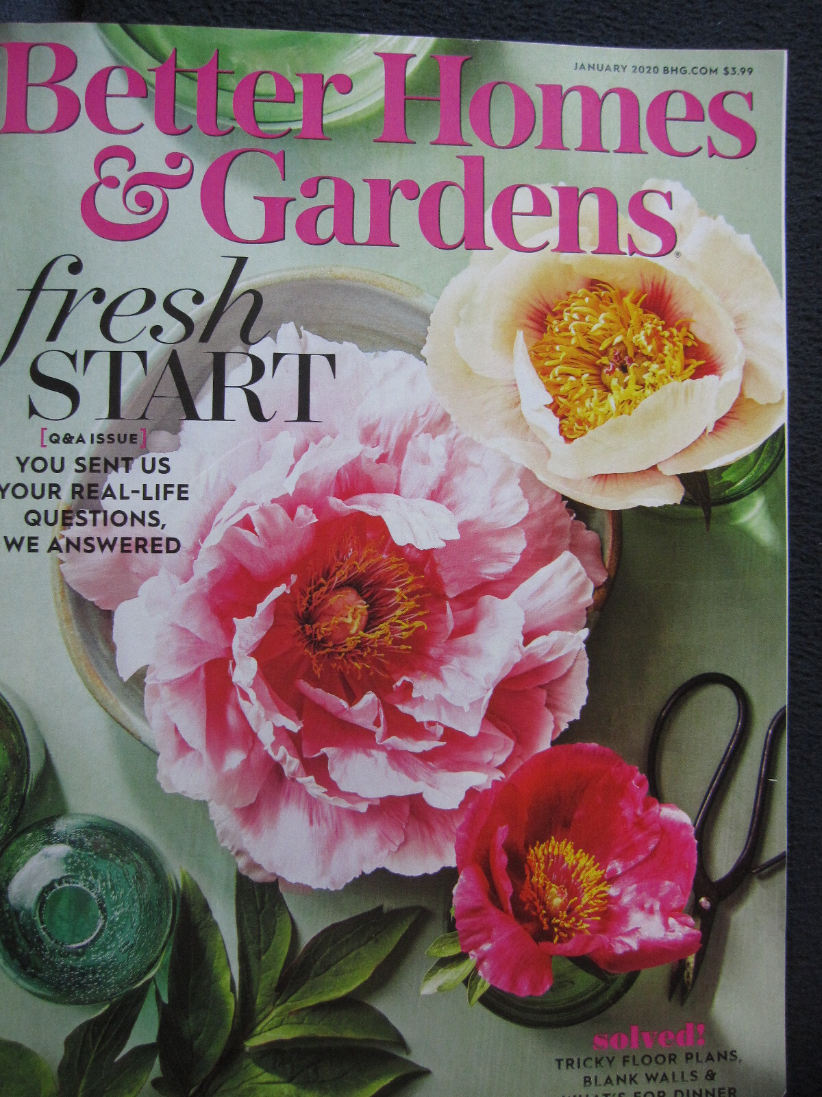 Better Homes Gardens Jan 2020 Fresh Start Issue