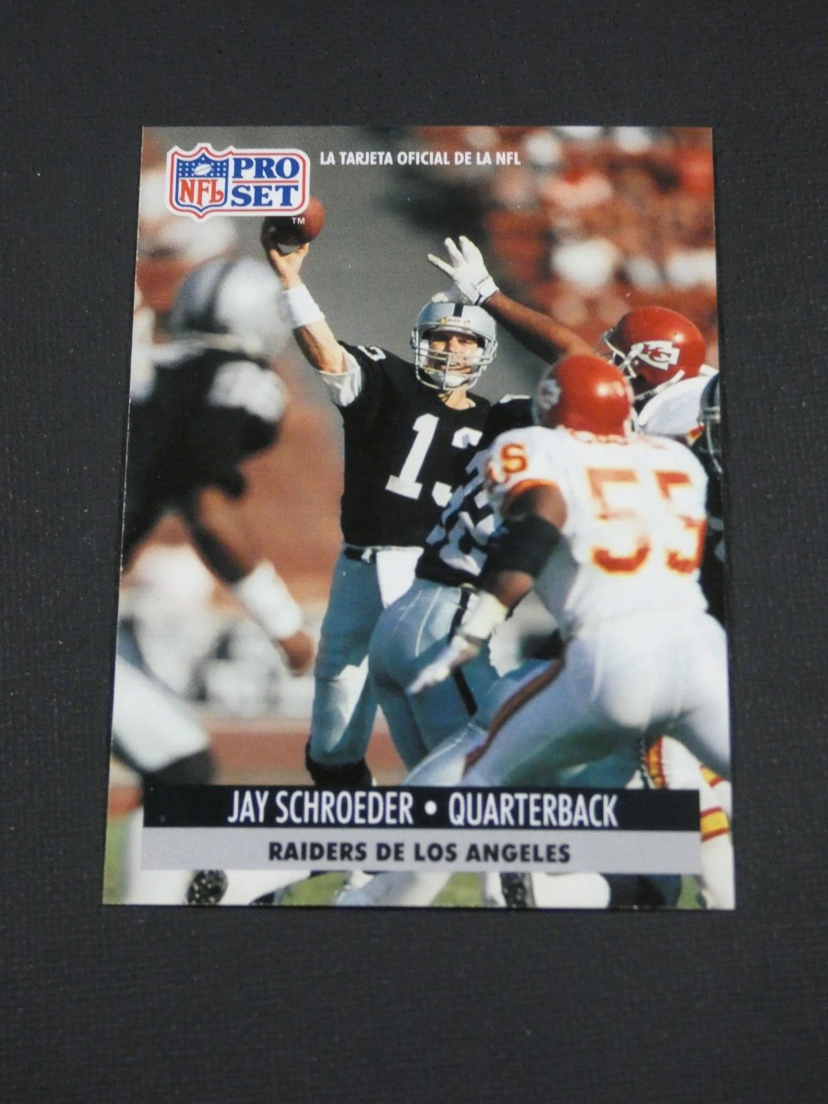 Jay Schroeder 1991 Pro Set Spanish card #116