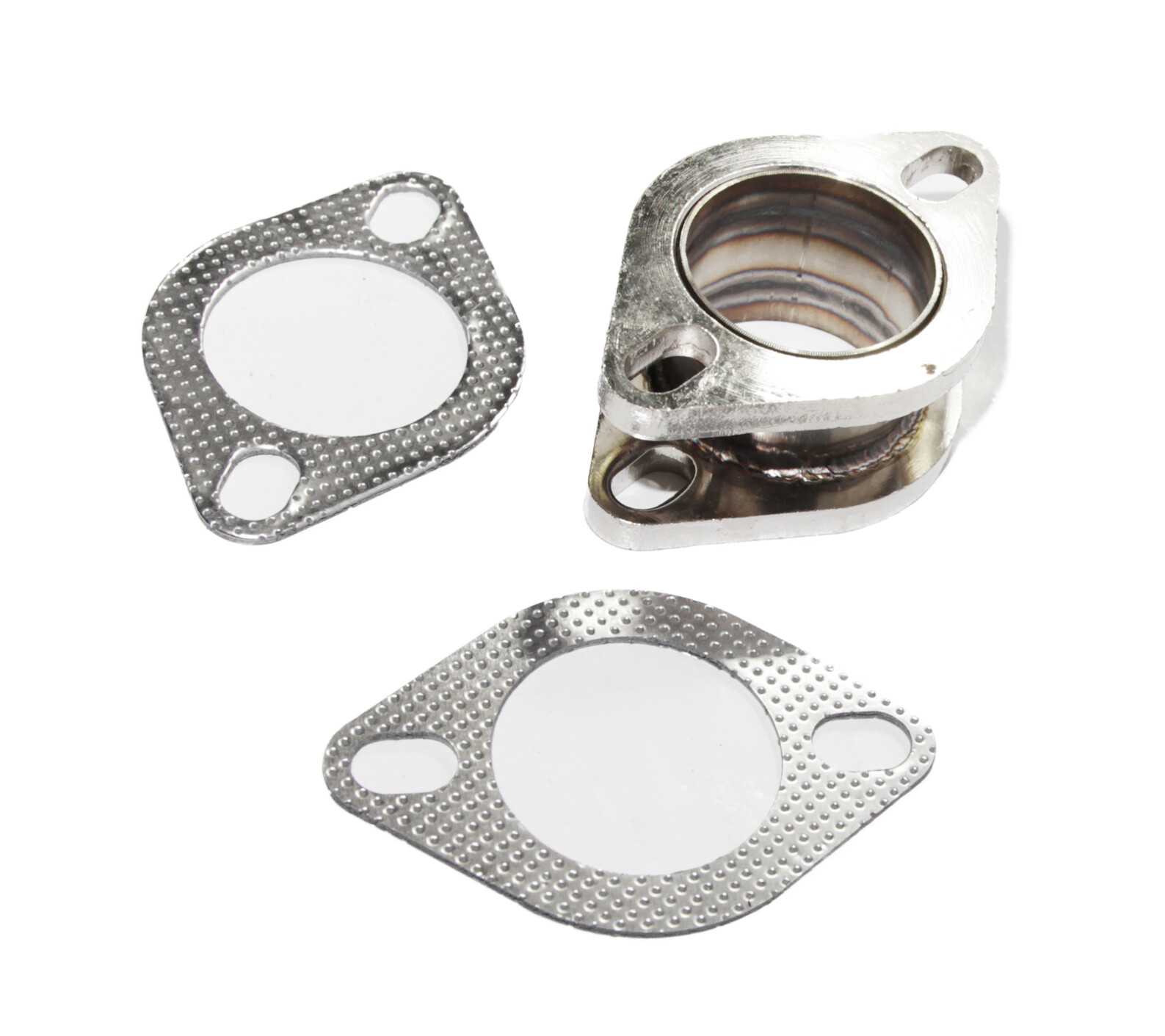 Catback Exhaust Muffler Extension Flange Steel Adapter 2.5" 2 Bolt